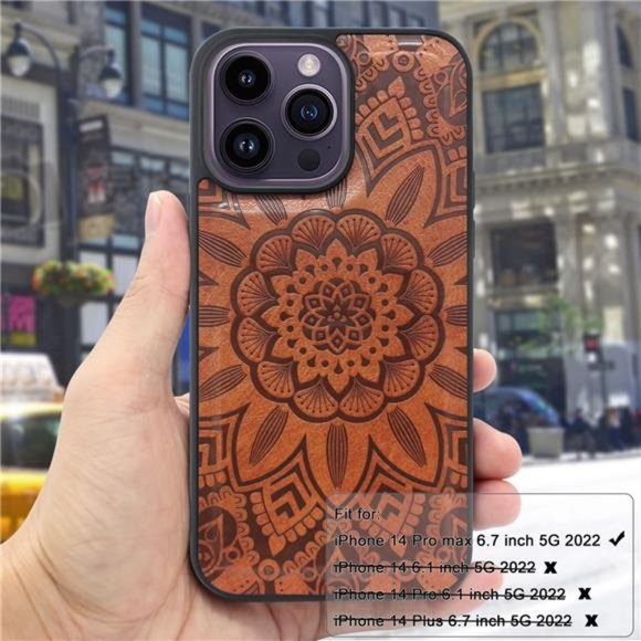 For iPhone 14 Pro Max 6.7in 5G 2022 Durable PU Leather Wallet Case with Strap - Picture 6 of 6